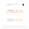 ulotka 120 x 120 mm, druk pełnokolorowy obustronny 4+4, na papierze offsetowym 90 g, 25 sztuk